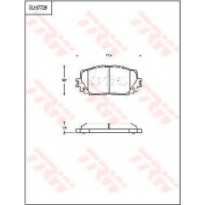 GDB7728 TRW Комплект тормозных колодок, дисковый тормоз