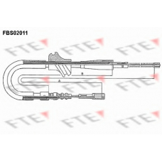 FBS02011 FTE Трос, стояночная тормозная система