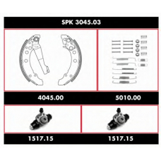 SPK 3045.03 WOKING Комплект тормозов, барабанный тормозной механизм