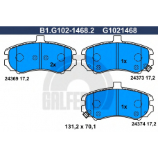 B1.G102-1468.2 GALFER Комплект тормозных колодок, дисковый тормоз