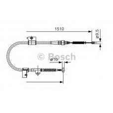 1 987 482 050 BOSCH Трос, стояночная тормозная система