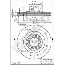 BS 8343 BRECO Тормозной диск