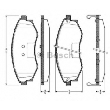 0 986 TB2 635 BOSCH Комплект тормозных колодок, дисковый тормоз