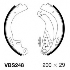 VBS248 MOTAQUIP Комплект тормозных колодок