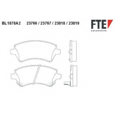 BL1878A2 FTE Комплект тормозных колодок, дисковый тормоз
