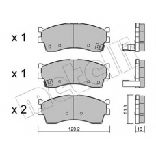 22-0512-0 METELLI Комплект тормозных колодок, дисковый тормоз