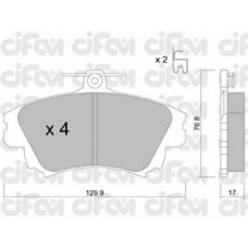 822-286-0 CIFAM Комплект тормозных колодок, дисковый тормоз