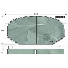 GDB203 TRW Комплект тормозных колодок, дисковый тормоз