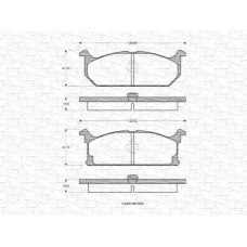 363702160823 MAGNETI MARELLI Комплект тормозных колодок, дисковый тормоз