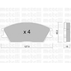 22-0081-0 METELLI Комплект тормозных колодок, дисковый тормоз