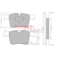 1170469 METZGER Комплект тормозных колодок, дисковый тормоз