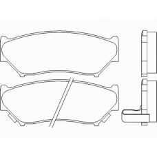 P 79 008 BREMBO Комплект тормозных колодок, дисковый тормоз