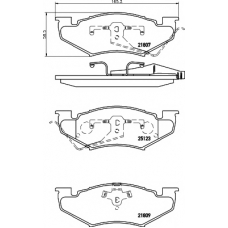 8DB 355 015-161 HELLA PAGID Комплект тормозных колодок, дисковый тормоз