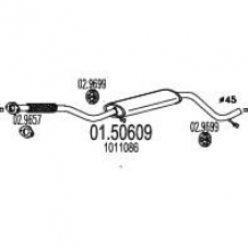 01.50609 MTS Средний глушитель выхлопных газов