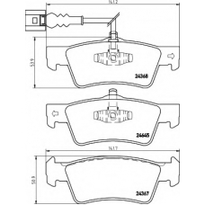 8DB 355 013-841 HELLA Комплект тормозных колодок, дисковый тормоз