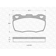 363702160829 MAGNETI MARELLI Комплект тормозных колодок, дисковый тормоз