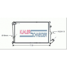 1507501 KUHLER SCHNEIDER Радиатор, охлаждение двигател