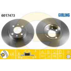 6410261 GIRLING Комплект тормозов, дисковый тормозной механизм