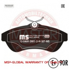 13046028812N-SET-MS MASTER-SPORT Комплект тормозных колодок, дисковый тормоз