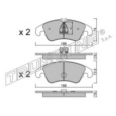 791.6 TRUSTING Комплект тормозных колодок, дисковый тормоз