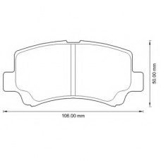 572589B BENDIX Комплект тормозных колодок, дисковый тормоз