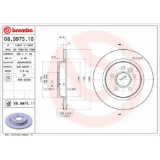 08.9975.10 BREMBO Тормозной диск