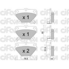 822-424-0 CIFAM Комплект тормозных колодок, дисковый тормоз