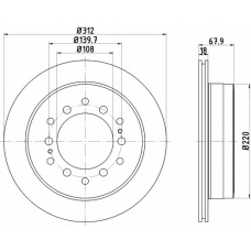 MDC2687 MINTEX Тормозной диск