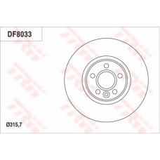 DF8033 TRW Тормозной диск