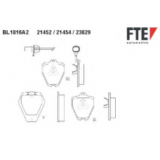 BL1816A2 FTE Комплект тормозных колодок, дисковый тормоз