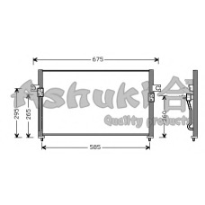 Y550-68 ASHUKI Конденсатор, кондиционер