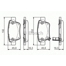 0 986 495 073 BOSCH Комплект тормозных колодок, дисковый тормоз