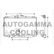 104516 AUTOGAMMA Радиатор, охлаждение двигателя