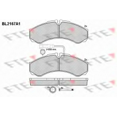 BL2167A1 FTE Комплект тормозных колодок, дисковый тормоз