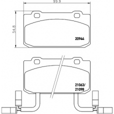 8DB 355 017-571 HELLA PAGID Комплект тормозных колодок, дисковый тормоз