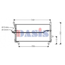 082140N AKS DASIS Конденсатор, кондиционер