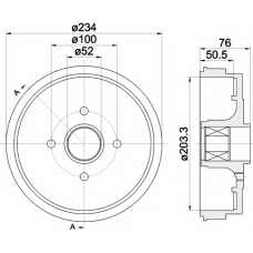 61275 PAGID Тормозной барабан