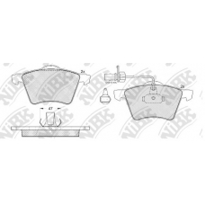 PN0340W NiBK Комплект тормозных колодок, дисковый тормоз