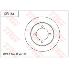 DF7153 TRW Тормозной диск