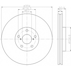 8DD 355 112-871 HELLA PAGID Тормозной диск