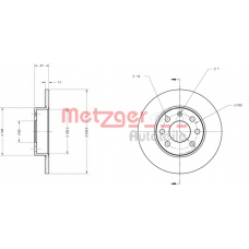 6110450 METZGER Тормозной диск