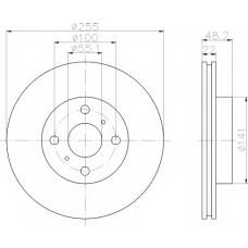 8DD 355 104-871 HELLA PAGID Тормозной диск