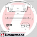 24820.160.2 ZIMMERMANN Комплект тормозных колодок, дисковый тормоз