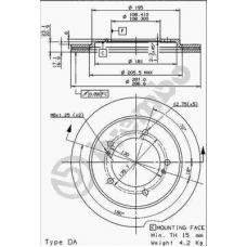 09.9142.10 BREMBO Тормозной диск