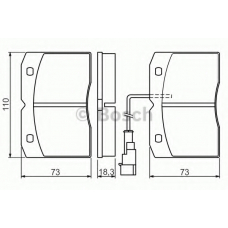 0 986 494 276 BOSCH Комплект тормозных колодок, дисковый тормоз