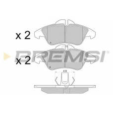 BP2687 BREMSI Комплект тормозных колодок, дисковый тормоз