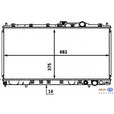 8MK 376 718-391 HELLA Радиатор, охлаждение двигателя