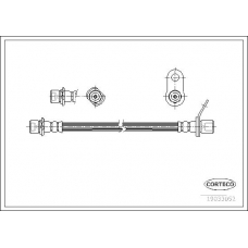 19033052 CORTECO Тормозной шланг
