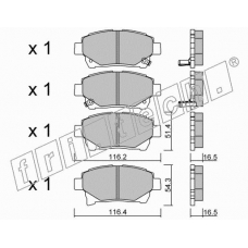 894.0 fri.tech. Комплект тормозных колодок, дисковый тормоз
