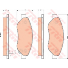 GDB1713 TRW Комплект тормозных колодок, дисковый тормоз